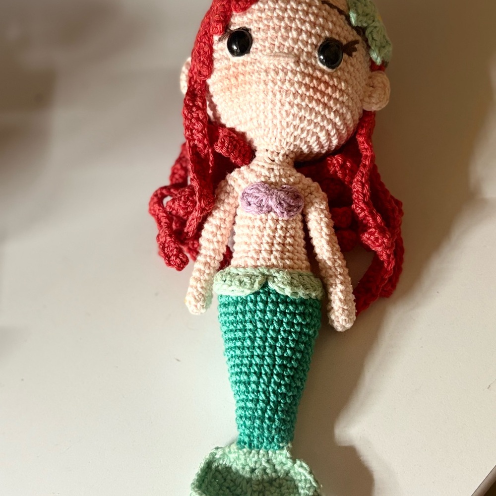 Handmade Crochet Mermaid Doll